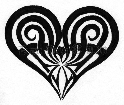 Tribal Heart March 30 2010 Categories Black and White Pen 